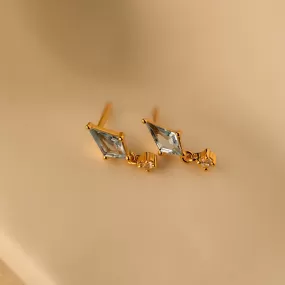 Aquamarine Kite Drop Earrings