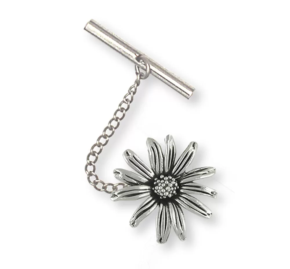 Black Eyed Susan Tie Tack Jewelry Sterling Silver Handmade Flower Tie Tack BES1-TT