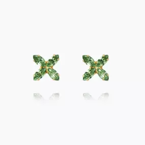 Crystal Star Earrings / Peridot